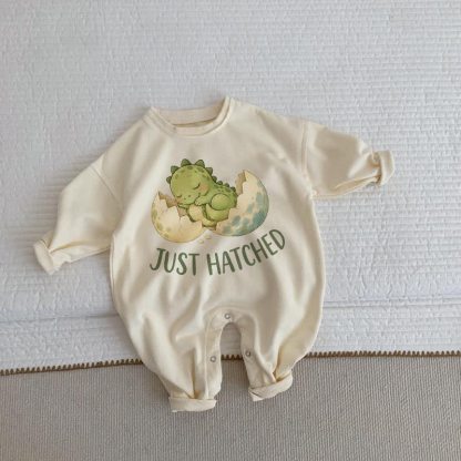 JUST HATCHED Baby Beige Romper - Beige - 2-3T - image 1
