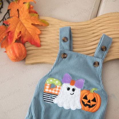 BOO Baby Halloween Corduroy Suspender Bodysuit - image 5