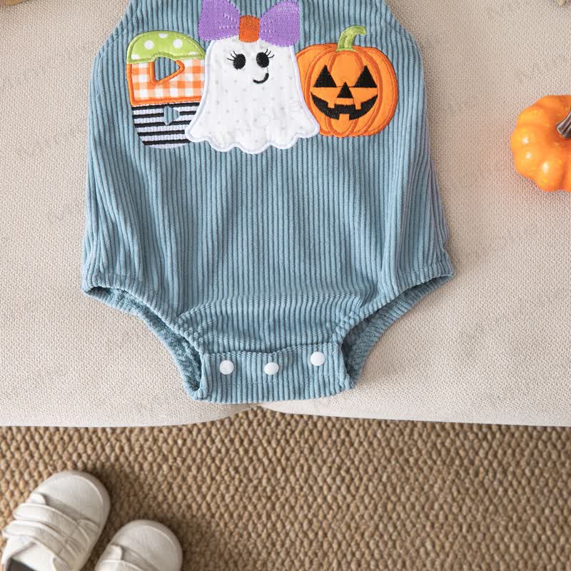 BOO Baby Halloween Corduroy Suspender Bodysuit - image 7