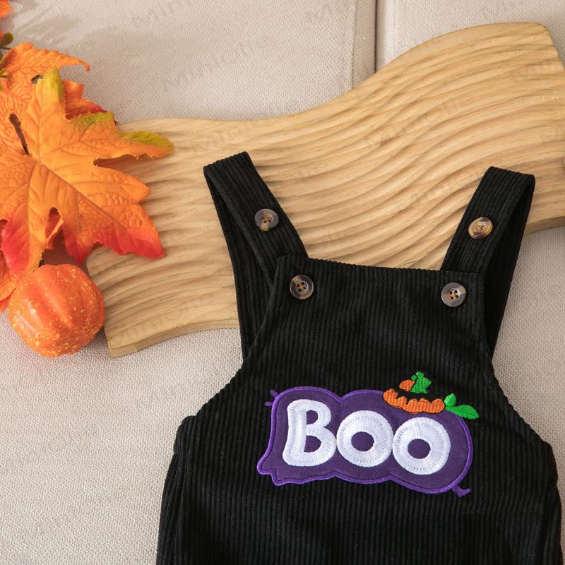 BOO Baby Halloween Corduroy Suspender Bodysuit - image 14