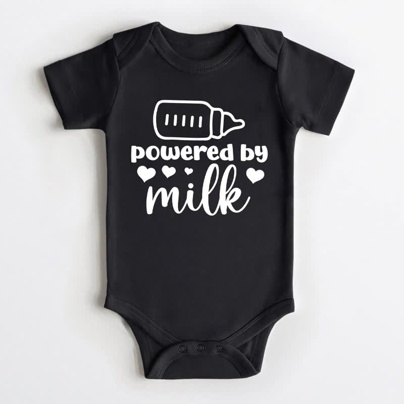 POWERED BY MILK Baby Black Bodysuit - Black - 18-24M - image 1