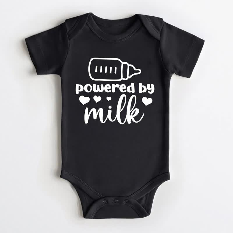 POWERED BY MILK Baby Black Bodysuit - Black - 18-24M - image 1