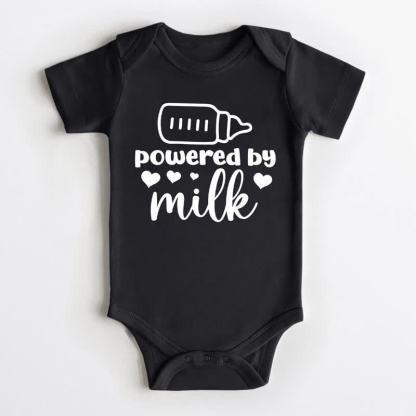 POWERED BY MILK Baby Black Bodysuit - Black - 18-24M - image 1