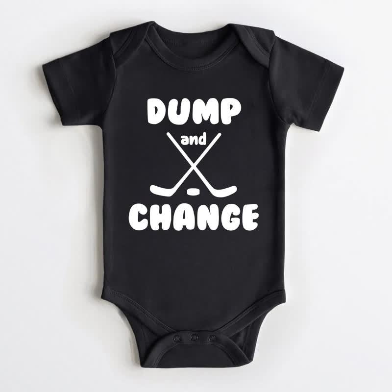 DUMP AND CHANGE Baby Hockey Black Bodysuit - Black - 18-24M - image 1
