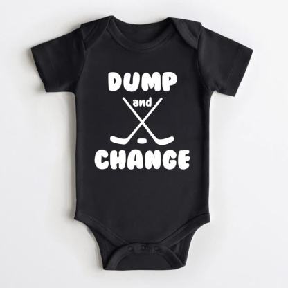 DUMP AND CHANGE Baby Hockey Black Bodysuit - Black - 18-24M - image 1