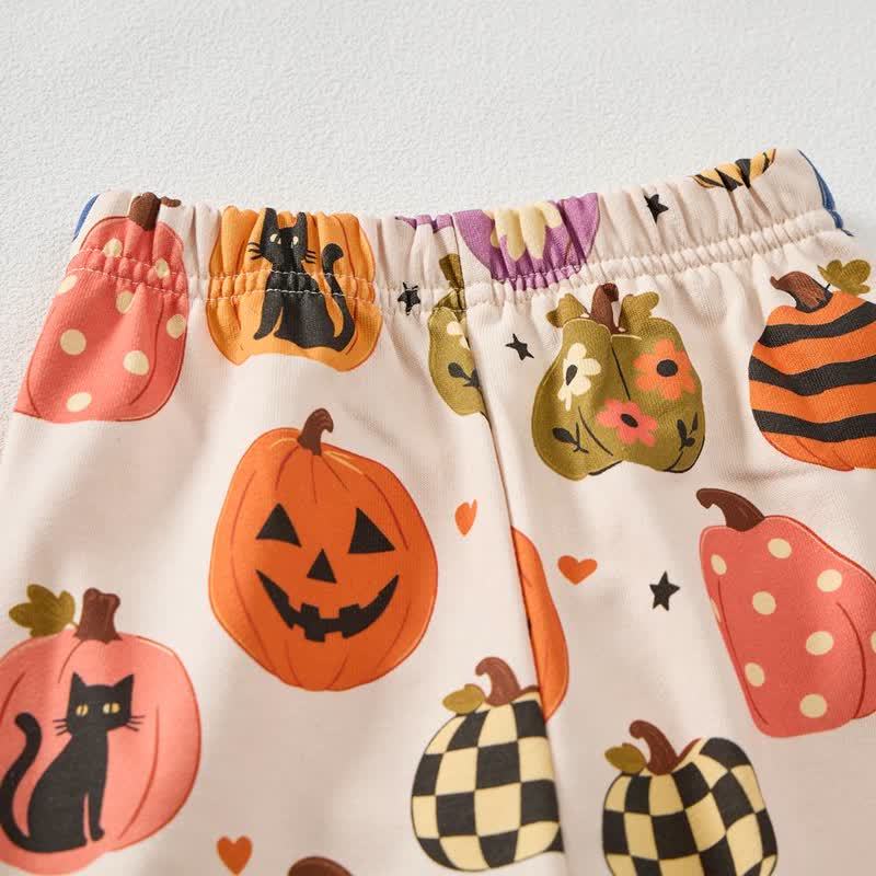 Baby Pumpkin Ghost Cat Print 2-piece Set - image 4