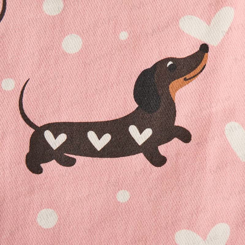 Baby Toddler Dachshund Heart Print Overalls - image 7
