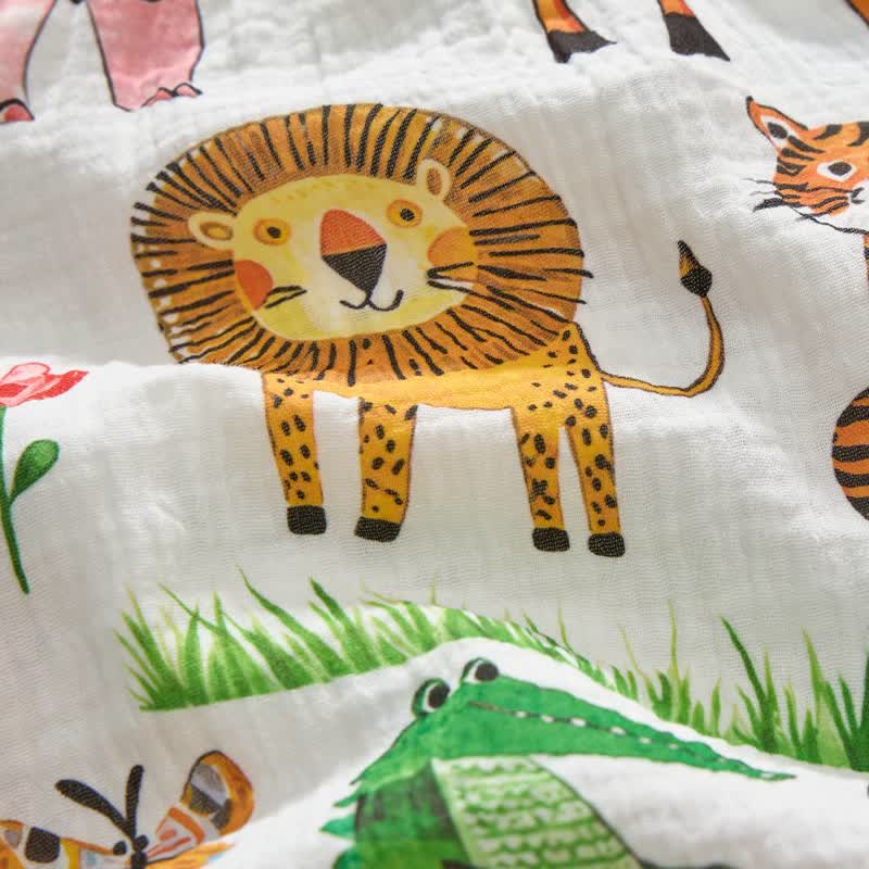 Baby Zoo Print Romper with Hat - image 6