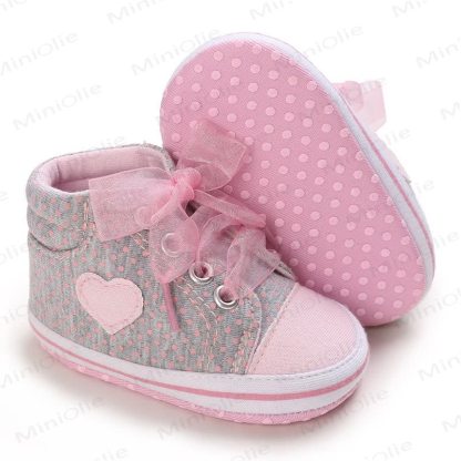 Baby Heart Dot First Walker Shoes - image 2