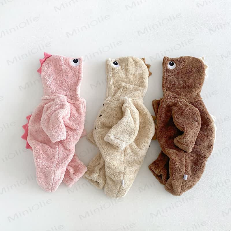 Baby Fleece Hood Snap Front Romper - image 2