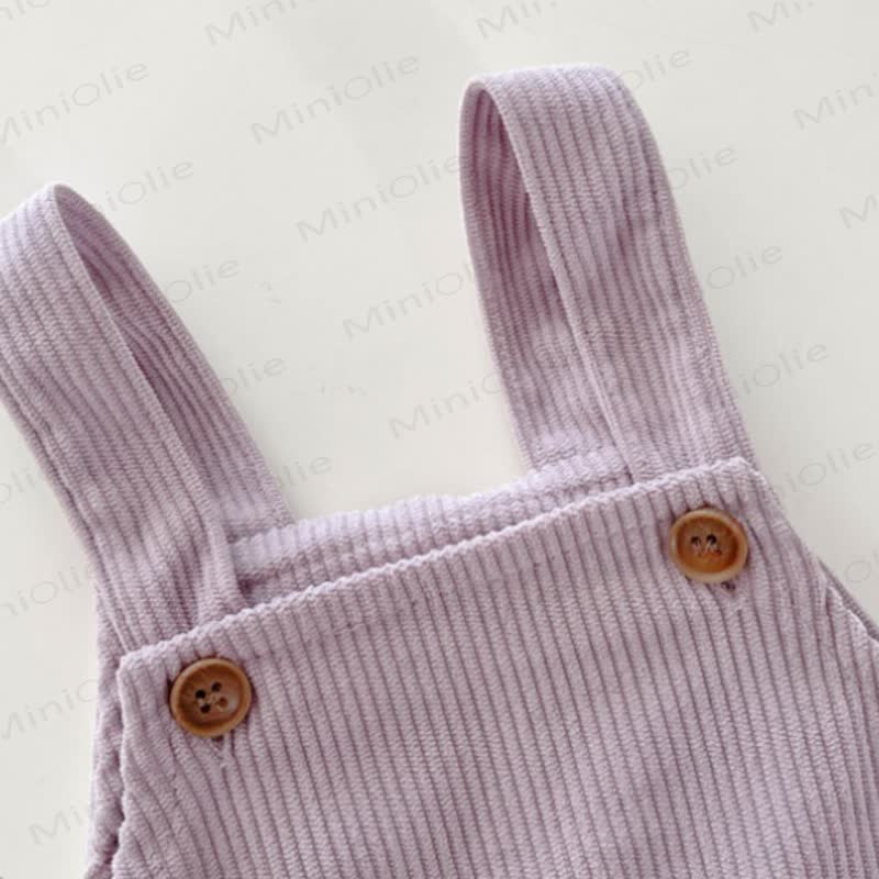 Baby Purple Bunny Corduroy Overalls or Striped Top - image 6
