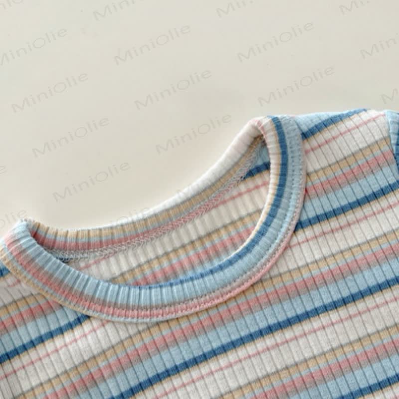 Baby Purple Bunny Corduroy Overalls or Striped Top - image 5