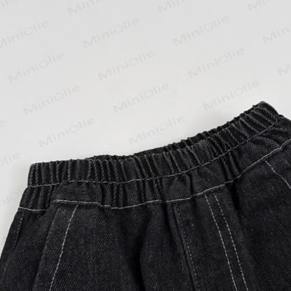 Baby Toddler Boys Black Dinosaur Patch Denim Pants - image 2