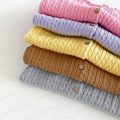 Baby Toddler Cable Knit Crew Neck Cardigan Sweater - image 4