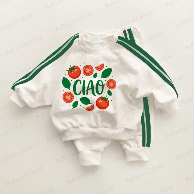 CIAO Baby Toddler Green Striped 2-piece Set - White&Green - 3-5T - image 1