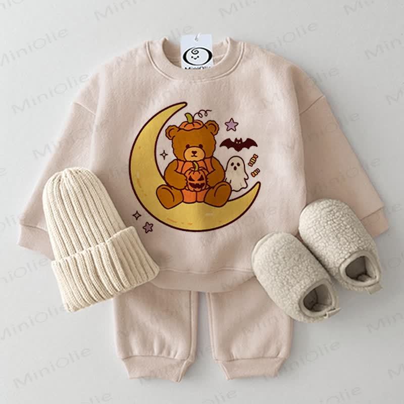 Baby Halloween Bear 2-piece Beige Set - Beige - 2-3T - image 1