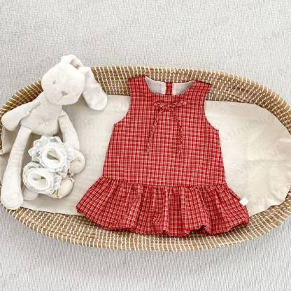 Baby Gingham Bow Dress and White Blouse - Red Dress - 4-5T - image 6
