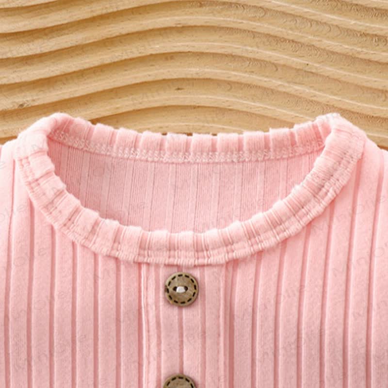Toddler Ribbed Knit Henley 2-piece Pyjama Set - image 9