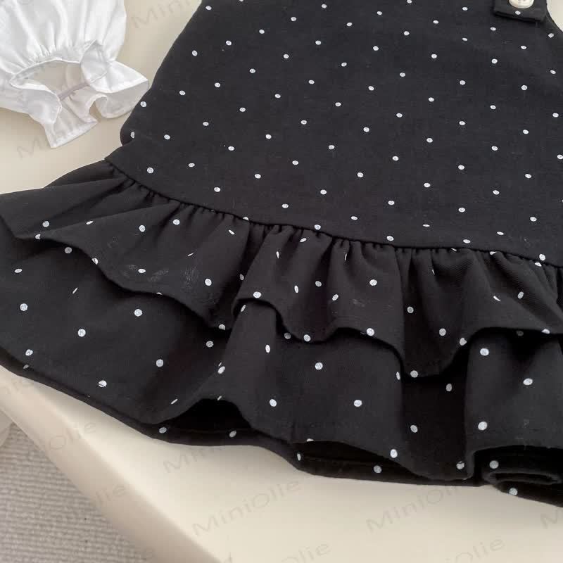 Baby Polka Dot Pinafore Dress and Lace Blouse - image 7