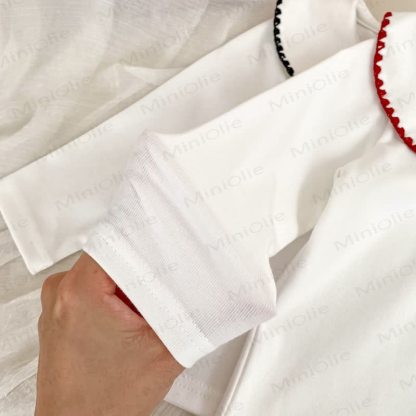 Baby Gingham Bow Dress and White Blouse - image 12