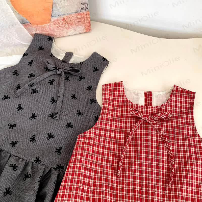 Baby Gingham Bow Dress and White Blouse - image 9