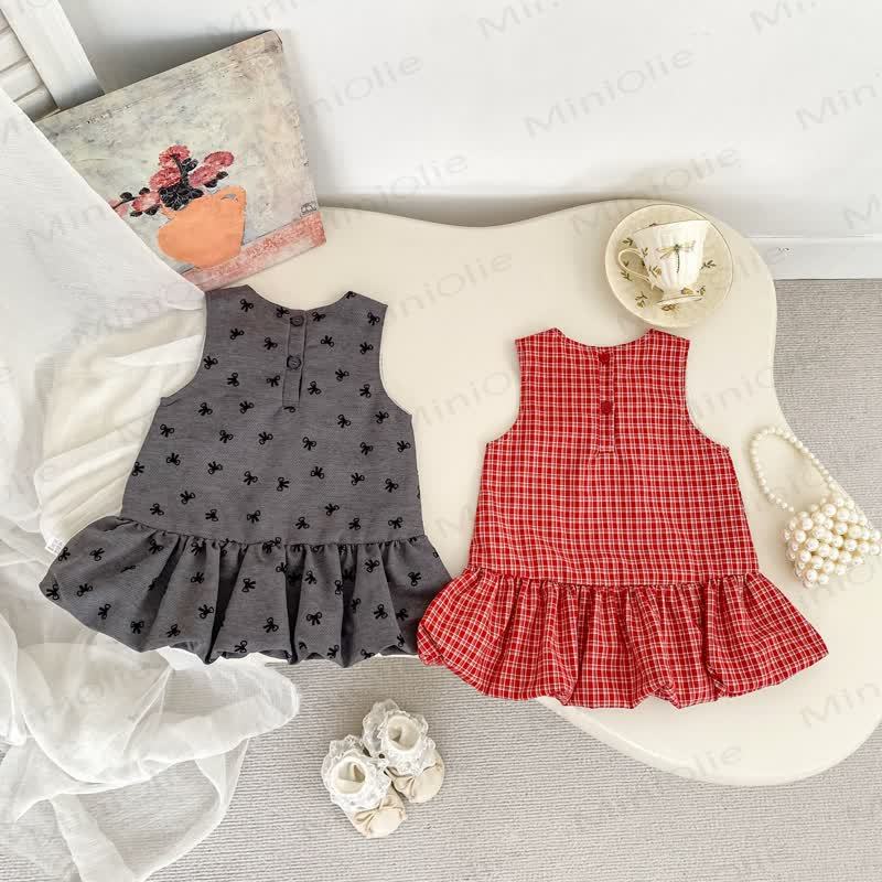 Baby Gingham Bow Dress and White Blouse - image 3