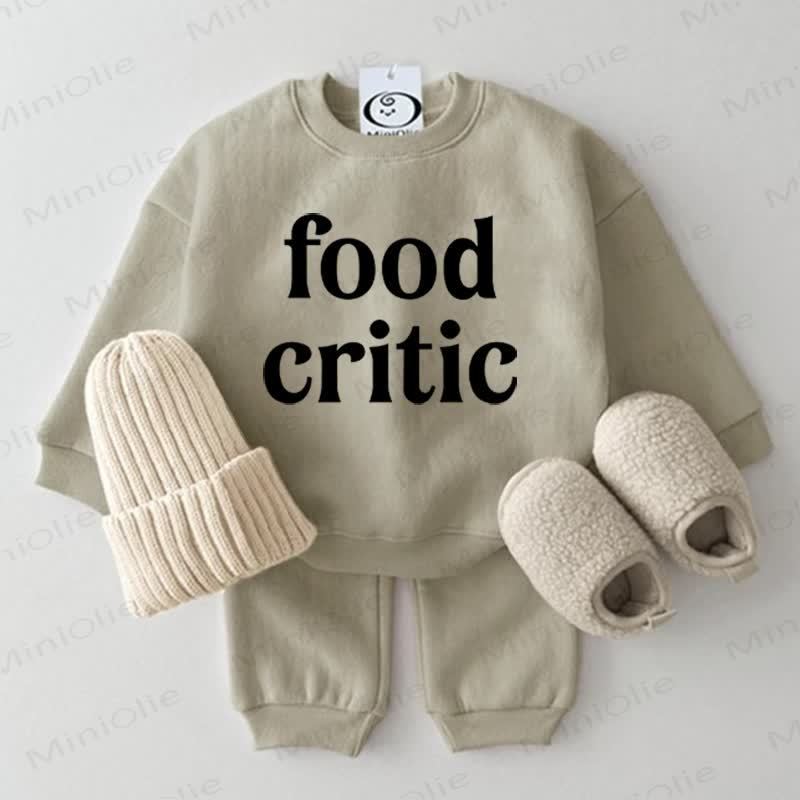 FOOD CRITIC Baby Sweatshirt 2-piece Grey Green Set - Grey Green - 2-3T - image 1