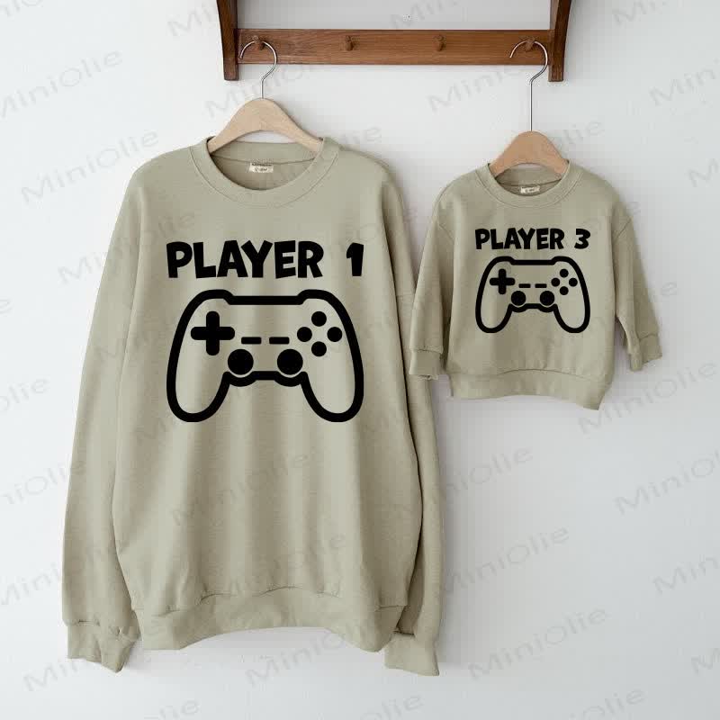PLAYER 1/3/2/4 Grey Green Family Sweatshirt  - Grey Green: 1/3 - XL - image 1