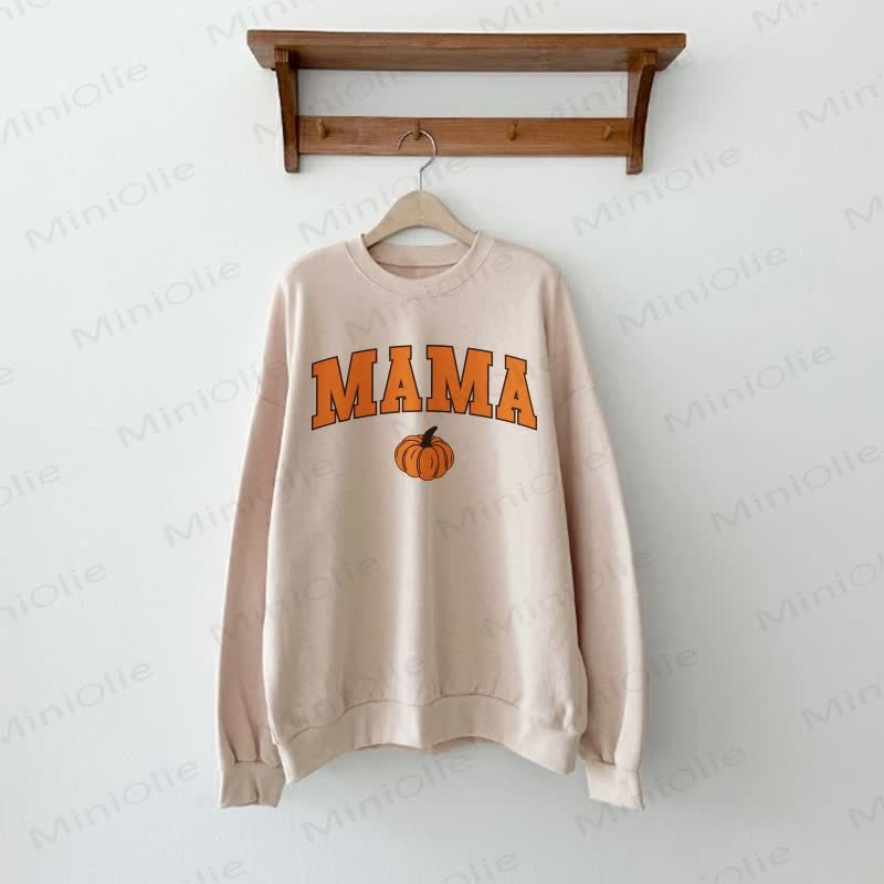 MAMA/MINI Pumpkin Family Sweatshirt  - Beige - XL - image 3