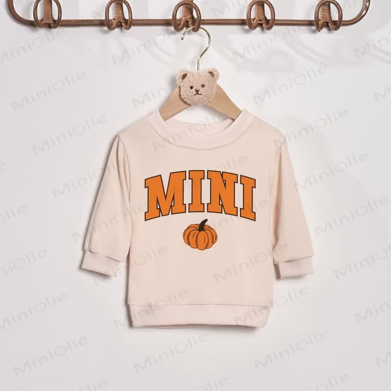 MAMA/MINI Pumpkin Family Sweatshirt  - Beige - 2-3T - image 4