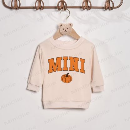 MAMA/MINI Pumpkin Family Sweatshirt  - Beige - 2-3T - image 4