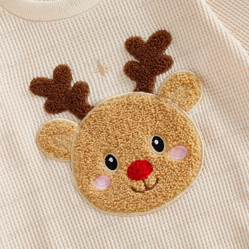 Baby Reindeer Waffle Bodysuit - image 5