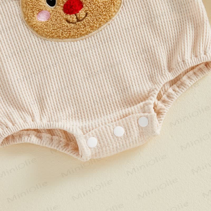 Baby Reindeer Waffle Bodysuit - image 6