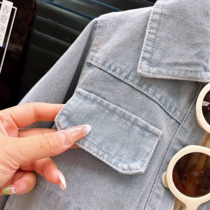Toddler Girl Denim Jacket Tulle Dress Set - image 6