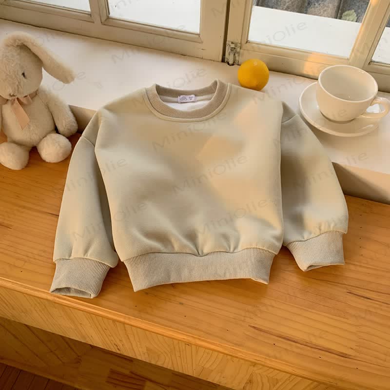 Toddler Solid Color Crewneck Sweatshirt Top - Green - 10-11T - image 4