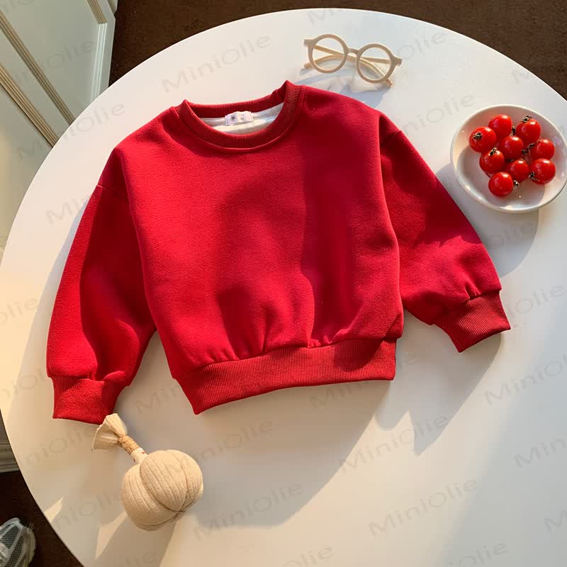 Toddler Solid Color Crewneck Sweatshirt Top - image 6