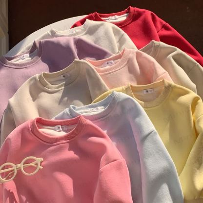 Toddler Solid Color Crewneck Sweatshirt Top - image 2