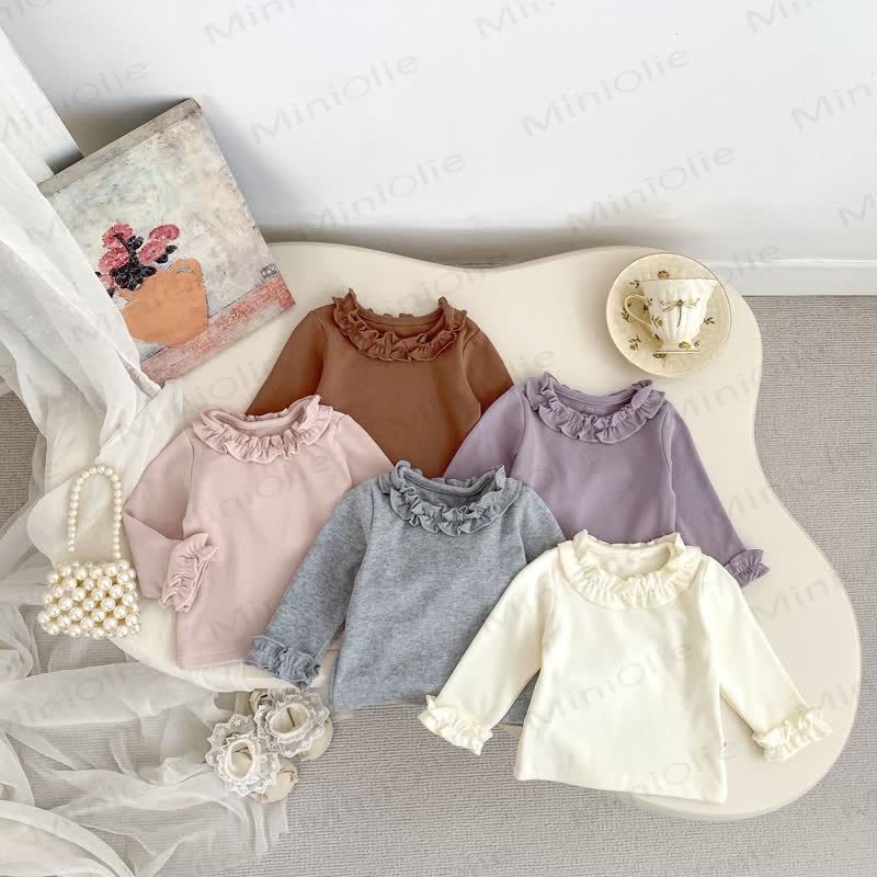 Baby Ruffle Collar Long Sleeve Top - image 1
