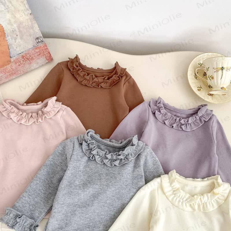 Baby Ruffle Collar Long Sleeve Top - image 3