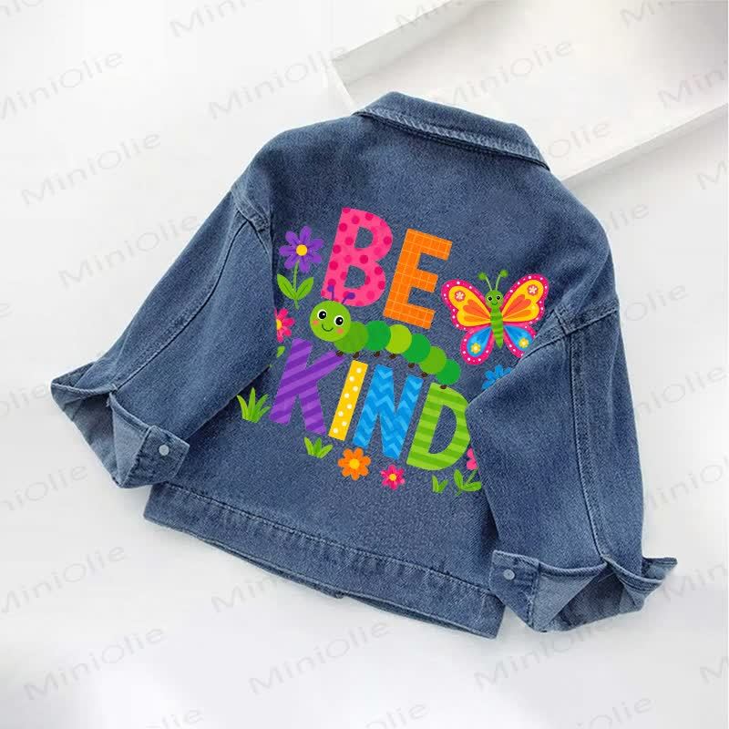 BE KIND Toddler Kid Insect Print Denim Jacket - image 2