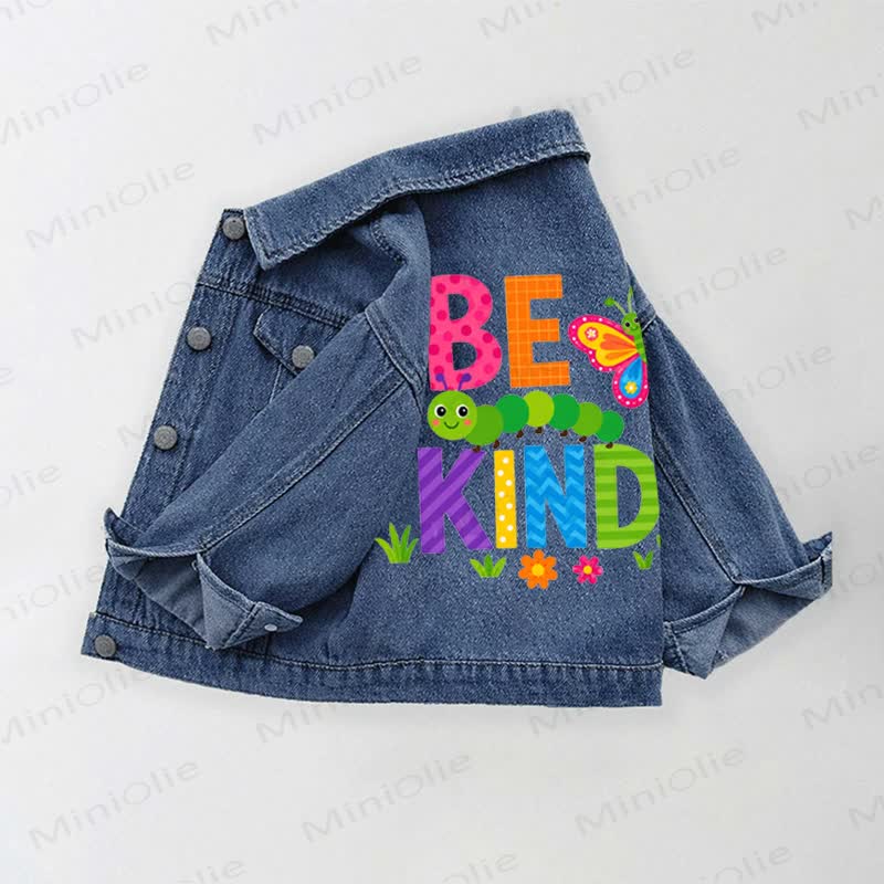 BE KIND Toddler Kid Insect Print Denim Jacket - Blue - 10-11T - image 1