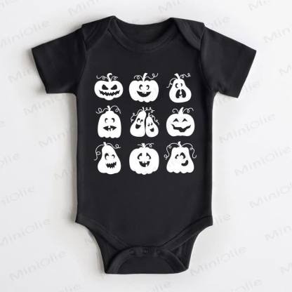 Baby Halloween Pumpkin Print Black Bodysuit - Black - 18-24M - image 1