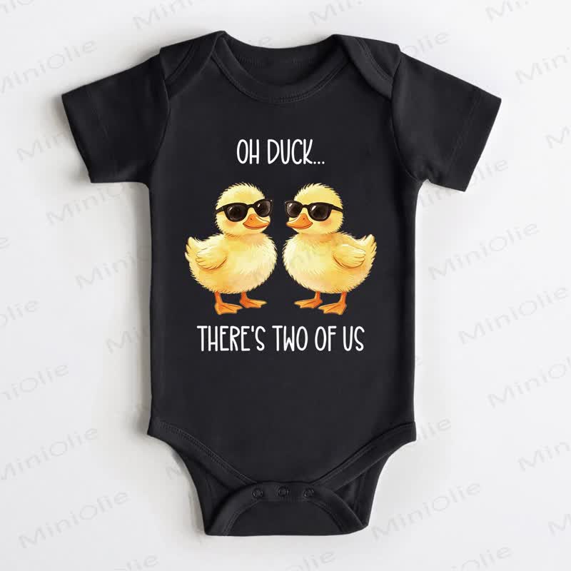 OH DUCK... THERE'S TWO OF US Baby Black Bodysuit - Black - 18-24M - image 1