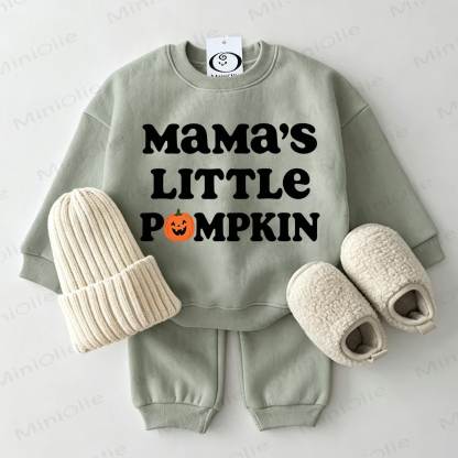 MAMA'S LITTLE PUMPKIN Baby Sweatshirt 2-piece Grey Green Set - Grey Green - 2-3T - image 1