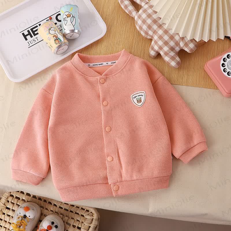 Toddler Snap Front Cardigan Outerwear - Pink - 6-7T - image 4