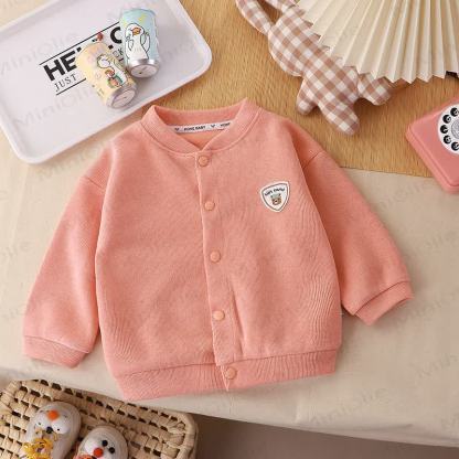 Toddler Snap Front Cardigan Outerwear - Pink - 6-7T - image 4