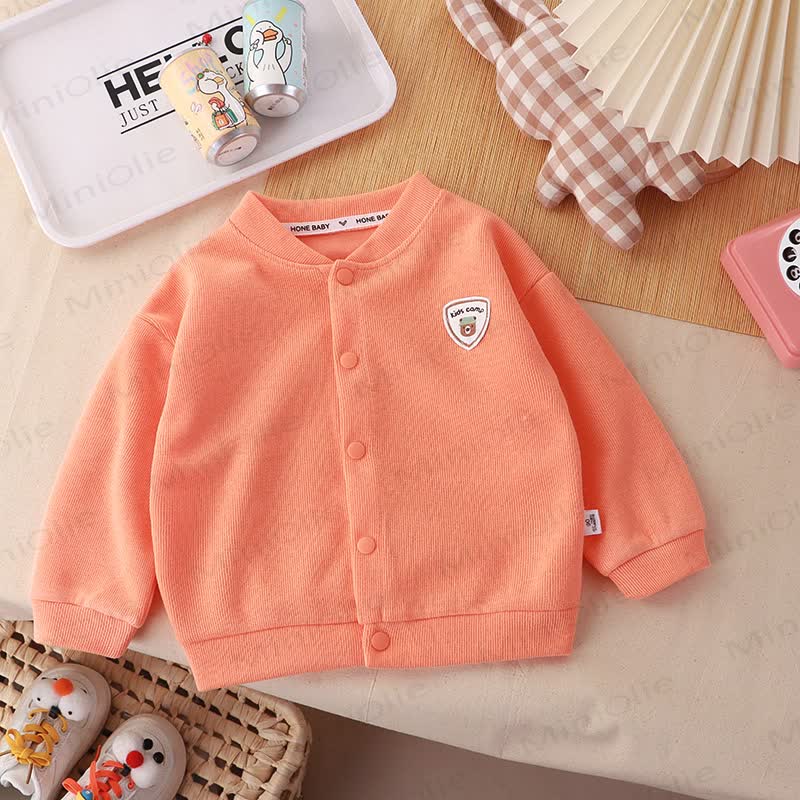 Toddler Snap Front Cardigan Outerwear - Orange - 6-7T - image 6