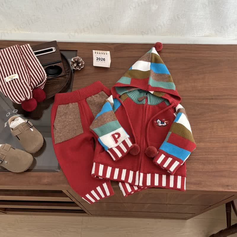 Baby Toddler Colorblock Knit Jacket or Pants - image 1