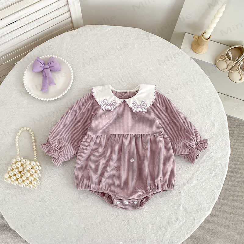 Baby Girl Corduroy Peter Pan Collar Dress and Bodysuit - image 6