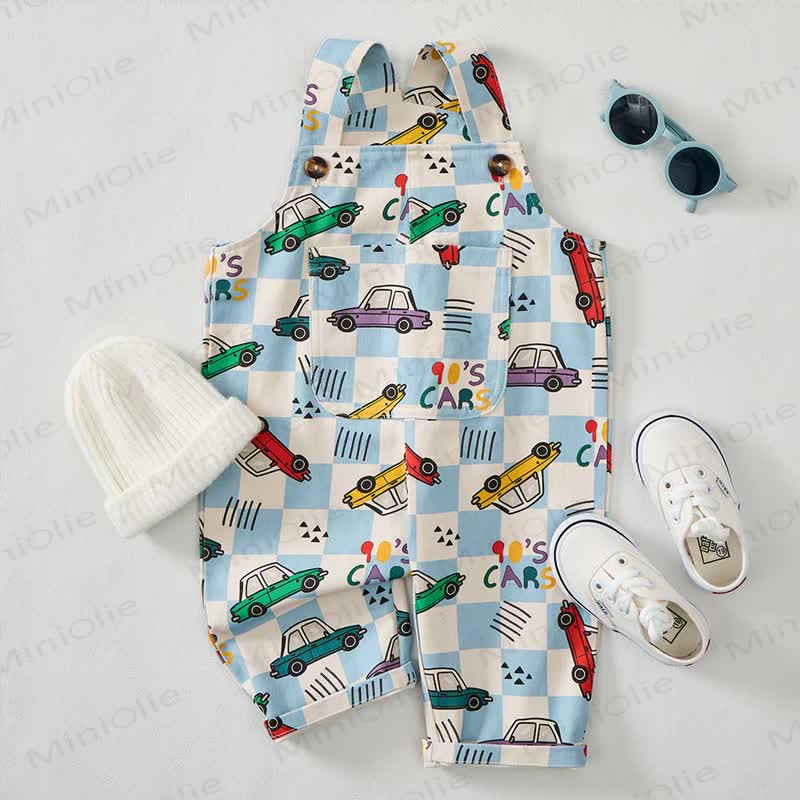 Baby Toddler Checkerboard Car Overalls - image 2
